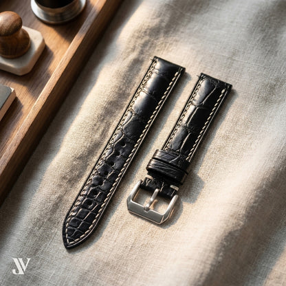 Padded Alligator Black — styled scene