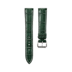 Justvero Dark Green Standard Alligator Leather Watch Band — studio photo
