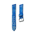 Ocean Blue Standard Alligator Watch Strap by Justvero — studio photo