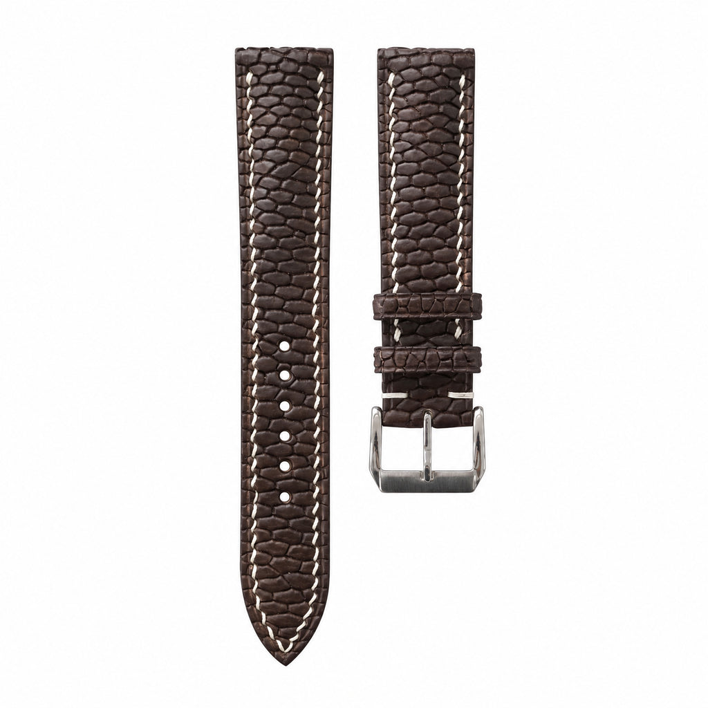 Chocolate Brown Beaver Leather Watch Strap — original product photo