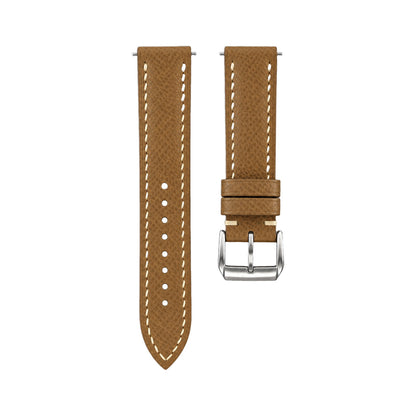 Taupe Epsom Classic Leather Watch Strap — studio photo