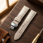 Himalaya White Himalaya Leather Watch Strap — styled scene
