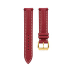 Brick Red Nappa Cowhide Leather Watch Strap — studio photo