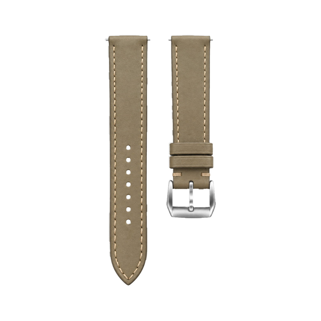 Taupe SWIFT Leather Watch Strap — studio photo