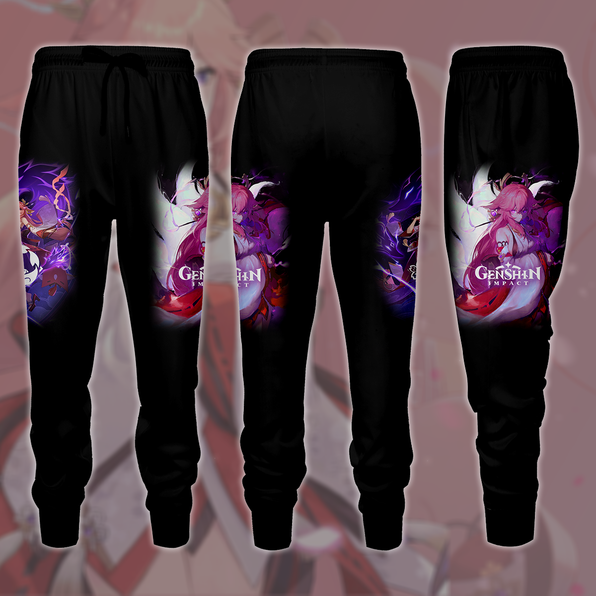 Genshin Impact Yae Miko Video Game All Over Printed T-shirt Tank Top Zip Hoodie Pullover Hoodie Hawaiian Shirt Beach Shorts Joggers
