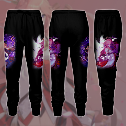 Genshin Impact Yae Miko Video Game All Over Printed T-shirt Tank Top Zip Hoodie Pullover Hoodie Hawaiian Shirt Beach Shorts Joggers