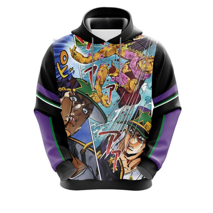 Jojos Bizarre Adventure Hoodie Jojos Bizarre Adventure Manga Style Hoodie Colorful Unisex - Cozy Hoodie For Cold Weather
