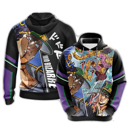 Jojos Bizarre Adventure Hoodie Jojos Bizarre Adventure Manga Style Hoodie Colorful Unisex - Cozy Hoodie For Cold Weather