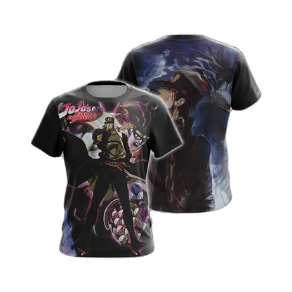 Jojos Bizarre Adventure T-Shirt Jotaro Stardust Crusaders Star Platinum T-Shirt Black Unisex - Trendy Gift For Men & Women