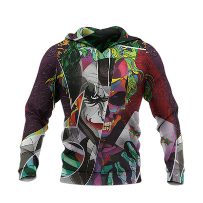 Joker Hoodie DC The Joker Skull Art Graphic Hoodie Colorful Unisex