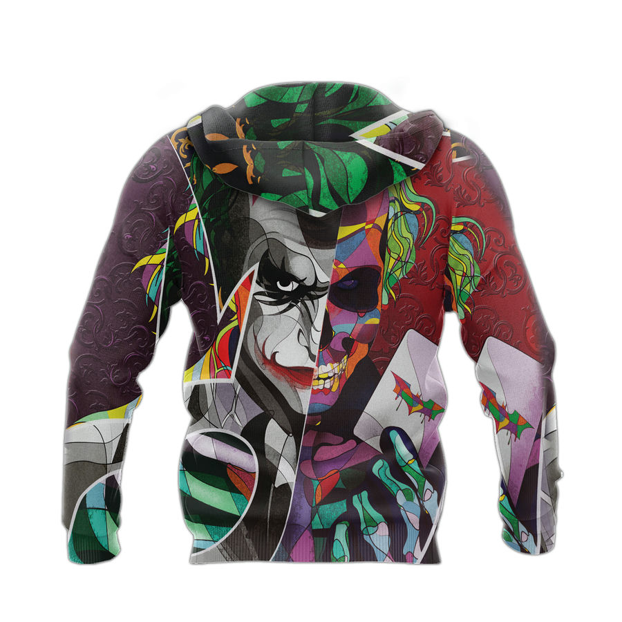 Joker Hoodie DC The Joker Skull Art Graphic Hoodie Colorful Unisex