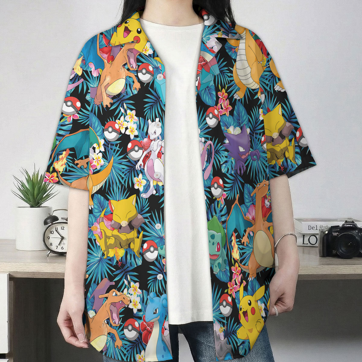 Kanto Pokémon Tropical Pattern Hawaiian Shirt