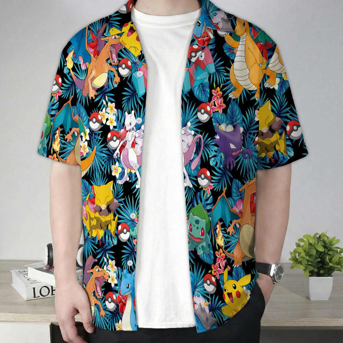 Kanto Pokémon Tropical Pattern Hawaiian Shirt