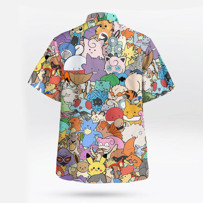 Kanto Region Pokémon All-Stars Hawaiian Shirt | Tropi Hawaiian Shirts Store