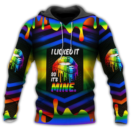 Lgbt Hoodie Lgbt I Licked It So It Is Mine Hoodie Colorful Unisex - Cozy Hoodie For Cold Weather