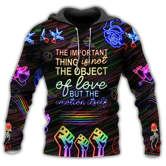 Lgbt Hoodie The Important Thing Is Not A Object Hoodie Black Unisex - Cozy Hoodie For Cold Weather