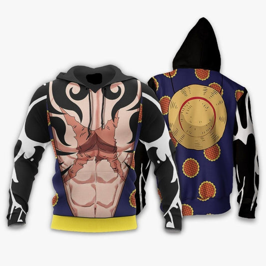One Piece Hoodie Luffy Gear 4 Costume Hoodie Colorful Unisex - Cozy Hoodie For Cold Weather