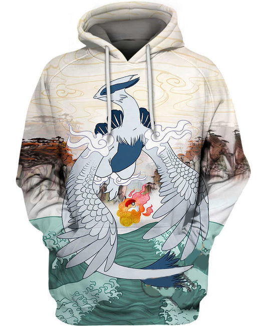 Pokemon Hoodie Lugia The Legendary Pokemon Hoodie Colorful Unisex - Cozy Hoodie For Cold Weather