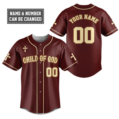 Child Of God Baseball Jersey - Christant Gift For Him