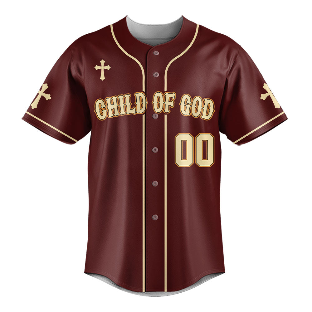 Child Of God Baseball Jersey - Christant Gift For Him