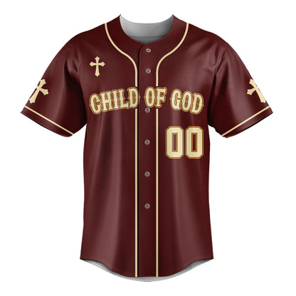 Child Of God Baseball Jersey - Christant Gift For Him