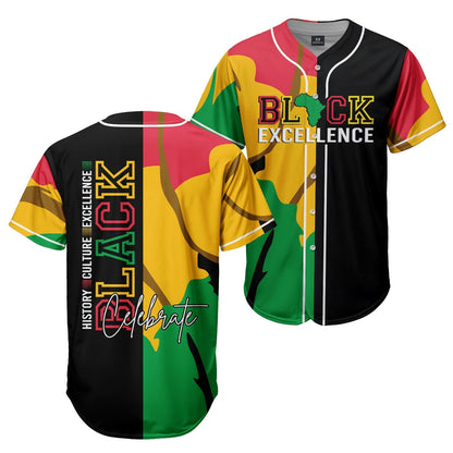 Black Culture - African American Baseball Jersey - Gift for Black Dad, Grandpa, Husband