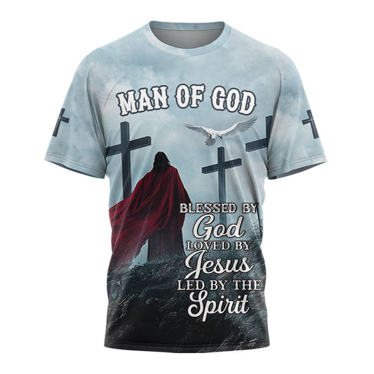 Blessed by GOD Loved by JESUS Led by the SPIRIT 3D TShirt