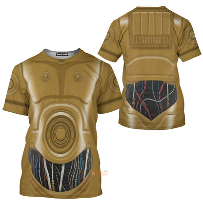 C3PO Stwa Costume T-shirt For Men