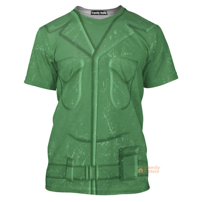 Green Army Toy Story Costume - 3D Tshirt