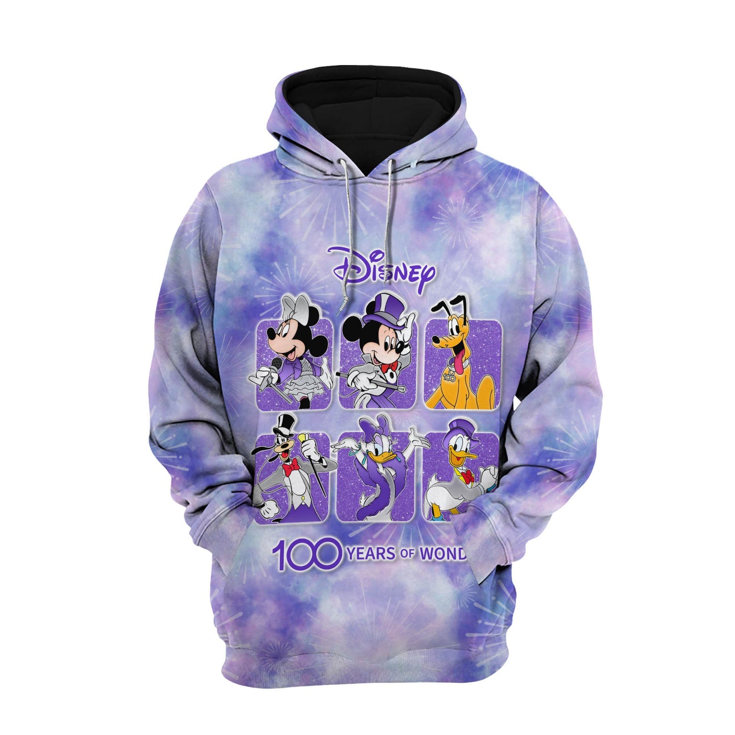 Disney Hoodie Mk And Friend Disneyland 100 Years Of Wonder Hoodie Purple Unisex Adults New Release - Cozy Hoodie For Cold Weather