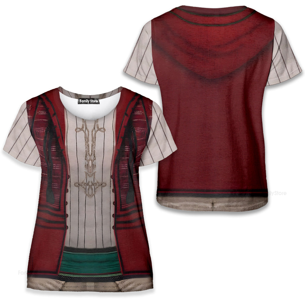 Aladdin Red Jacket Aladdin Live Action Costume T-Shirts For Men