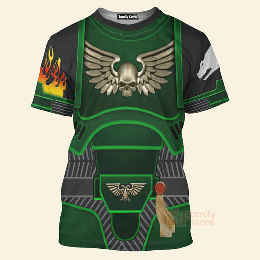 Warhammer Space Marines Salamanders - Costume Cosplay 3D Tshirt CSWRH006