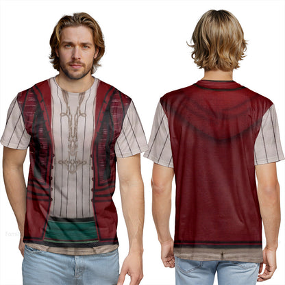 Aladdin Red Jacket Aladdin Live Action Costume T-Shirts For Men