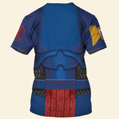 Warhammer Crimson Fists Captain - Costume Cosplay T-shirt CSWRH170