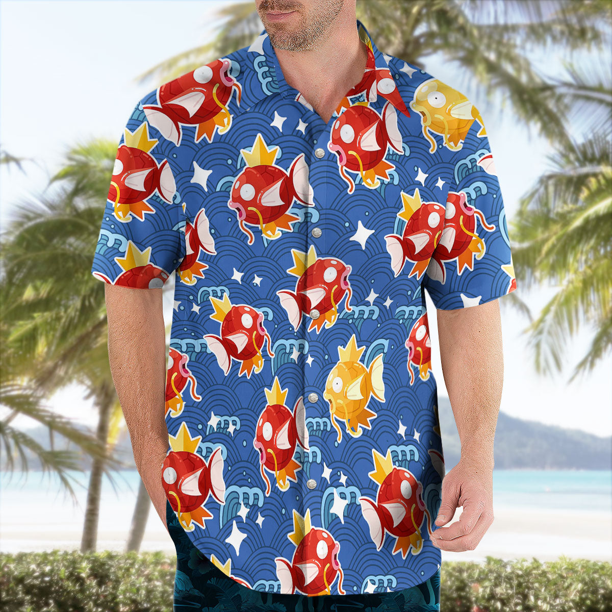 Magikarp Pokemon Hawaiian Shirt Shiny Tropical Aloha Shirt - Tropi Hawaiian Shirts