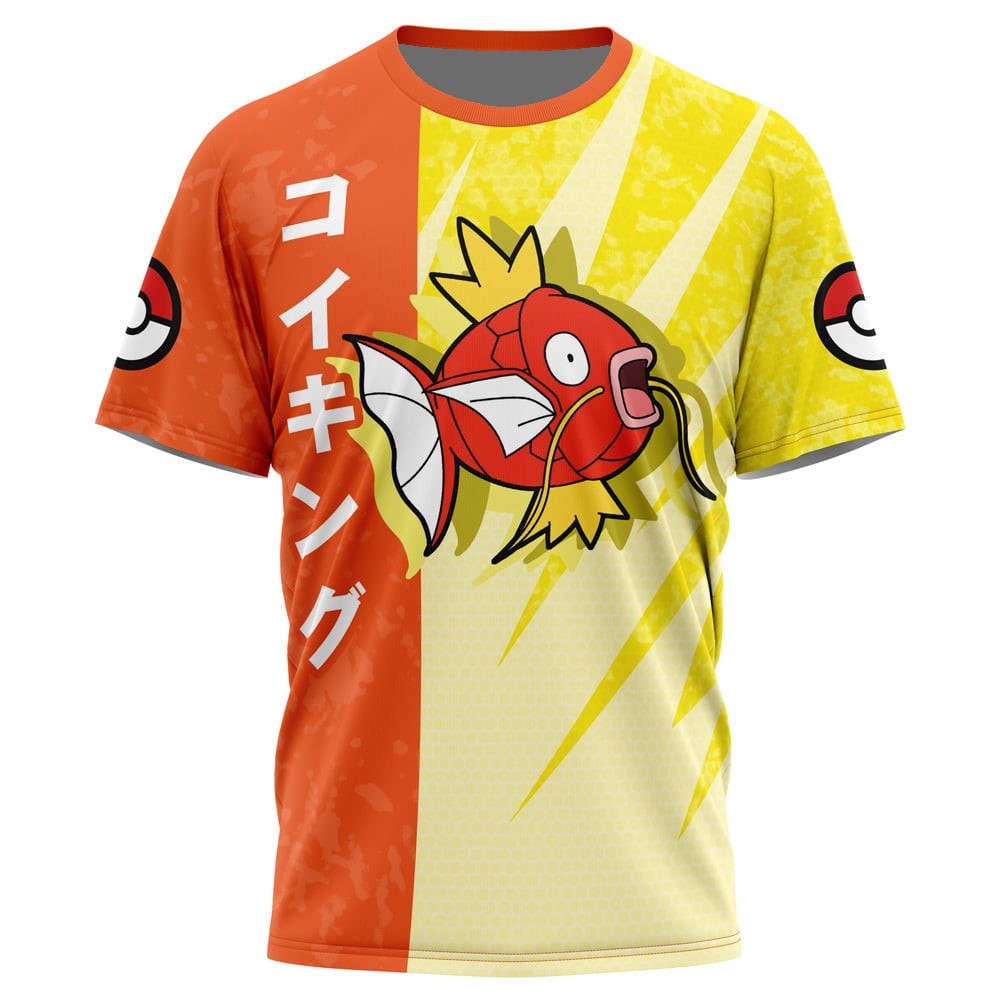 Pokemon T-Shirt Pokemon Magikarp Attack Pose T-Shirt Yellow Orange Unisex - Trendy Gift For Men & Women
