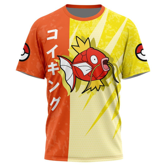Pokemon T-Shirt Pokemon Magikarp Attack Pose T-Shirt Yellow Orange Unisex - Trendy Gift For Men & Women
