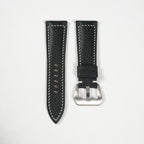 Black Togo Leather Watch Strap — original product photo
