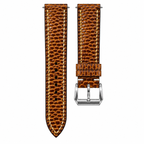 Cognac Beaver Leather Watch Strap — original product photo