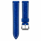 Royal Blue Patina Cowhide Leather Watch Strap — original product photo