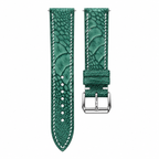Green Ostrich Leg Leather Watch Strap — original product photo