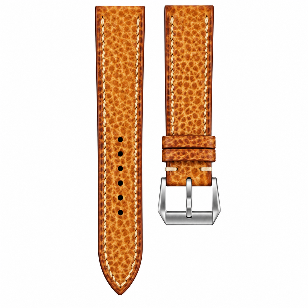 Honey Brown Patina Cowhide Leather Watch Strap — original product photo