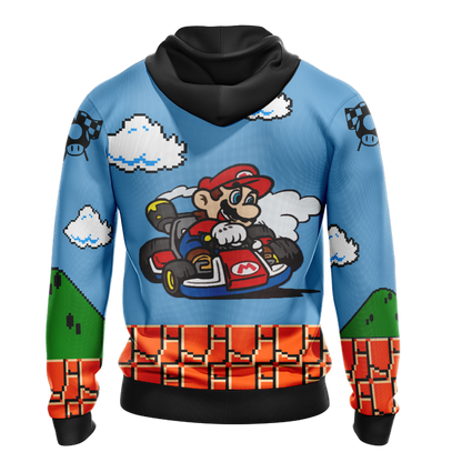 Mario Hoodie All Characters Using Banana Hoodie Blue Unisex - Cozy Hoodie For Cold Weather