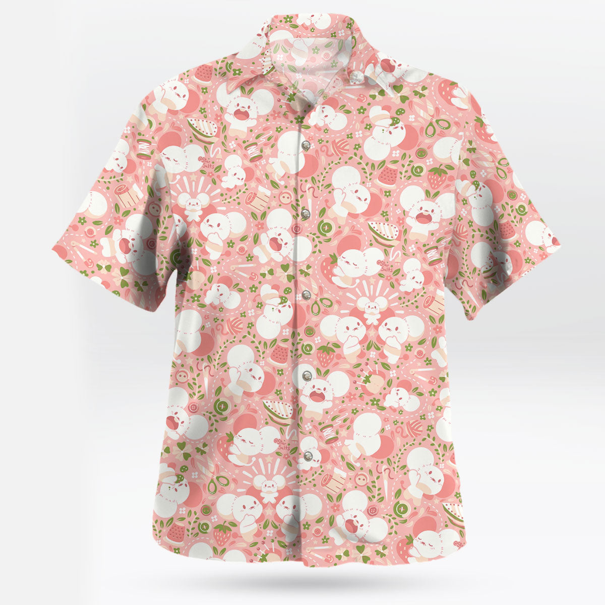 Maushold Smogon Hawaiian Shirt – Cute Pink Pattern for Pokemon Fans - Tropi Hawaiian Shirts