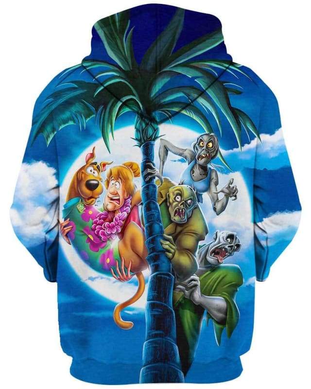 Scooby Doo Hoodie Scooby Doo Shaggy And Ghosts Summer T-Shirt Blue Unisex - Trendy Gift For Men & Women