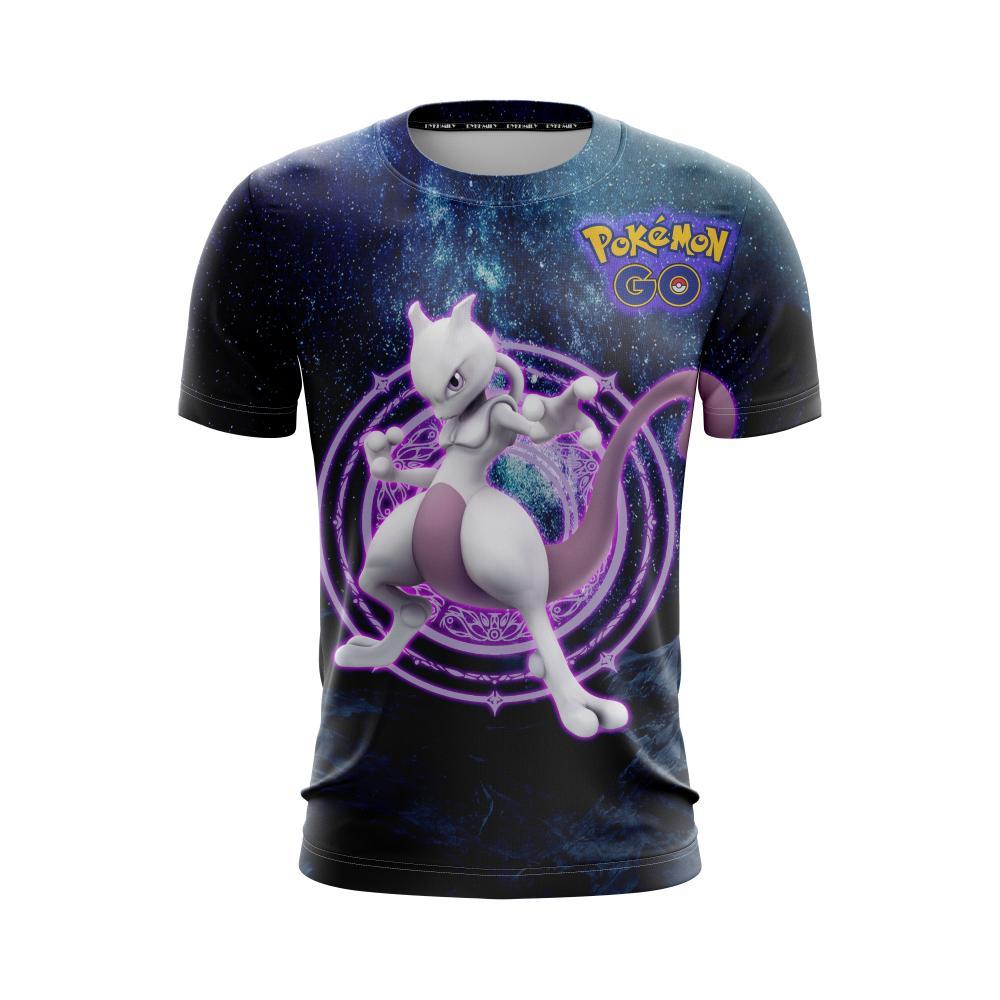 Pokemon T-Shirt Pokemon Go Mewtwo Galaxy T-Shirt Black Unisex - Trendy Gift For Men & Women