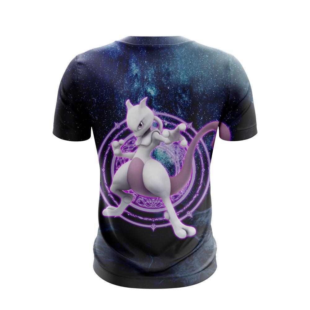 Pokemon T-Shirt Pokemon Go Mewtwo Galaxy T-Shirt Black Unisex - Trendy Gift For Men & Women