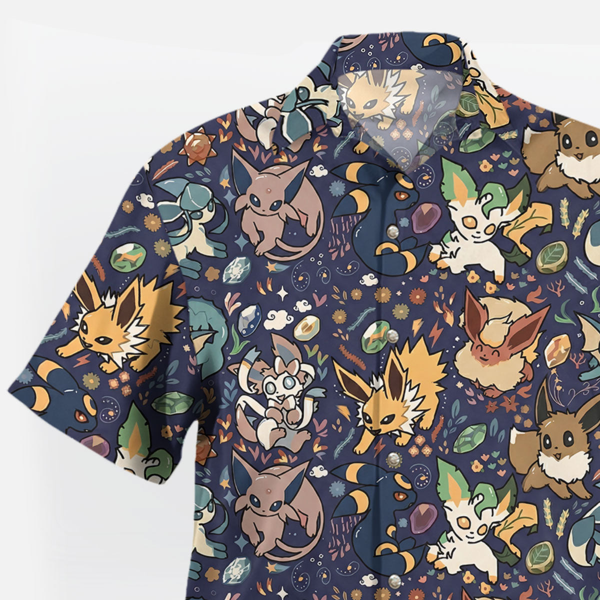 Midnight Eevee Evolutions Pokemon Hawaiian Shirt - Tropi Hawaiian Shirts