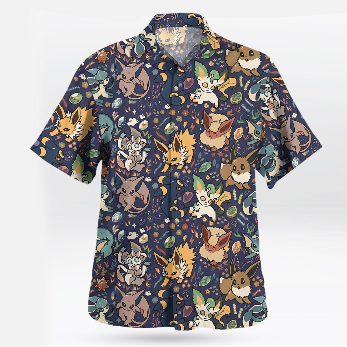 Midnight Eevee Evolutions Pokemon Hawaiian Shirt - Tropi Hawaiian Shirts
