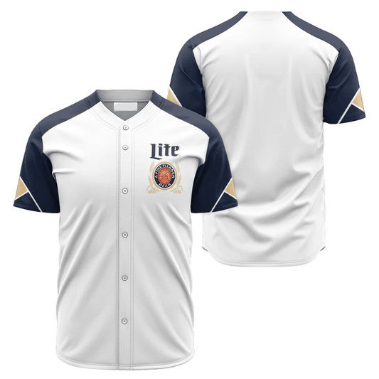 Miller Baseball Jersey a Fine Pilsner Beer Logo Graphic Miller Lite Jersey Shirt Blue White Unisex Adult New Release